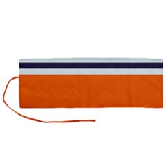Tri Color Stripes Roll Up Canvas Pencil Holder (m) by tmsartbazaar
