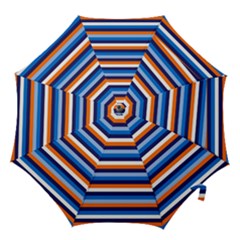 Ocean Blue Stripes Hook Handle Umbrellas (large) by tmsartbazaar