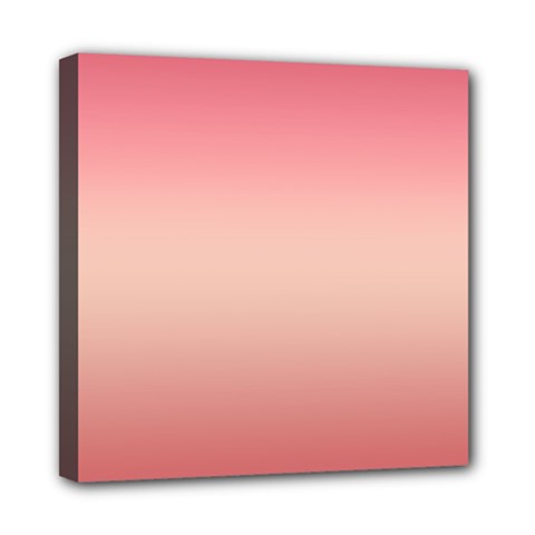 Pink Blush Gradient Ombre Colors Mini Canvas 8  X 8  (stretched) by SpinnyChairDesigns