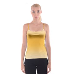 Saffron Yellow And Cream Gradient Ombre Color Spaghetti Strap Top by SpinnyChairDesigns