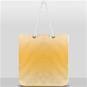 Saffron Yellow and Cream Gradient Ombre Color Full Print Rope Handle Tote (Large) View1