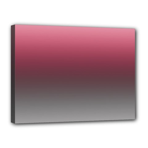 Blush Pink And Grey Gradient Ombre Color Canvas 16  X 12  (stretched) by SpinnyChairDesigns