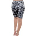 Black and White Grunge Stone Cropped Leggings  View4