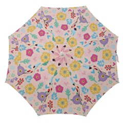 Tekstura-fon-tsvety-berries-flowers-pattern-seamless Straight Umbrellas by Sobalvarro