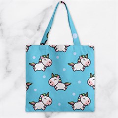 Unicorns  Zipper Grocery Tote Bag by Sobalvarro
