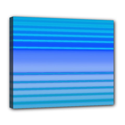 Blue Purple Color Stripes Ombre Deluxe Canvas 24  X 20  (stretched) by SpinnyChairDesigns