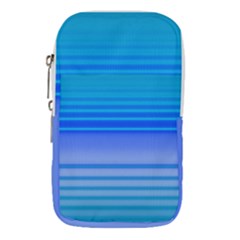 Blue Purple Color Stripes Ombre Waist Pouch (small) by SpinnyChairDesigns
