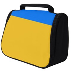 Bright Yellow With Blue Full Print Travel Pouch (big) by tmsartbazaar