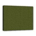 Army Green Color Polka Dots Canvas 14  x 11  (Stretched) View1