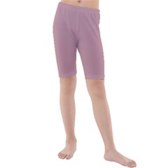True Mauve Color Kids  Mid Length Swim Shorts by SpinnyChairDesigns