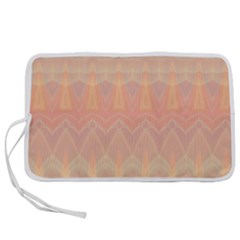 Boho Soft Peach Pattern Pen Storage Case (m) by SpinnyChairDesigns