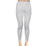 Boho White Wedding Pattern Inside Out Leggings