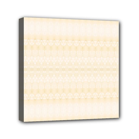 Boho Lemon Chiffon Pattern Mini Canvas 6  X 6  (stretched) by SpinnyChairDesigns