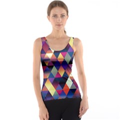 Colorful Geometric  Tank Top by SpinnyChairDesigns
