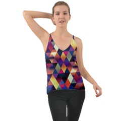 Colorful Geometric  Chiffon Cami by SpinnyChairDesigns