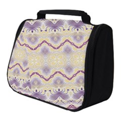 Boho Violet Yellow Full Print Travel Pouch (small) by SpinnyChairDesigns