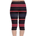 Boho Orange Black Velvet Capri Leggings  View2