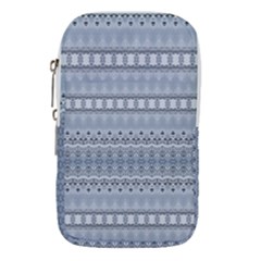 Boho Faded Blue Grey Waist Pouch (large) by SpinnyChairDesigns