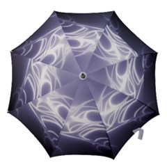 Violet Glowing Swirls Hook Handle Umbrellas (small) by SpinnyChairDesigns