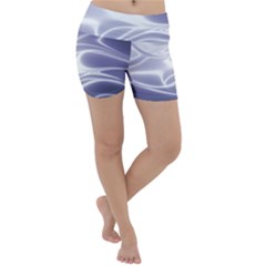 Violet Glowing Swirls Lightweight Velour Yoga Shorts by SpinnyChairDesigns