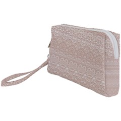 Boho Tan Lace Wristlet Pouch Bag (small) by SpinnyChairDesigns