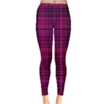 Fuchsia Madras Plaid Inside Out Leggings