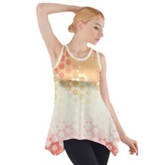 Abstract Floral Print Side Drop Tank Tunic by SpinnyChairDesigns