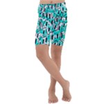 Doodle Art Minimal Drawing Pen Kids  Lightweight Velour Cropped Yoga Leggings