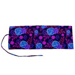 Backgroung Rose Purple Wallpaper Roll Up Canvas Pencil Holder (s) by HermanTelo