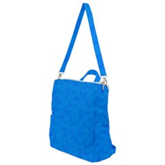 Cornflower Blue Butterfly Print Crossbody Backpack by SpinnyChairDesigns
