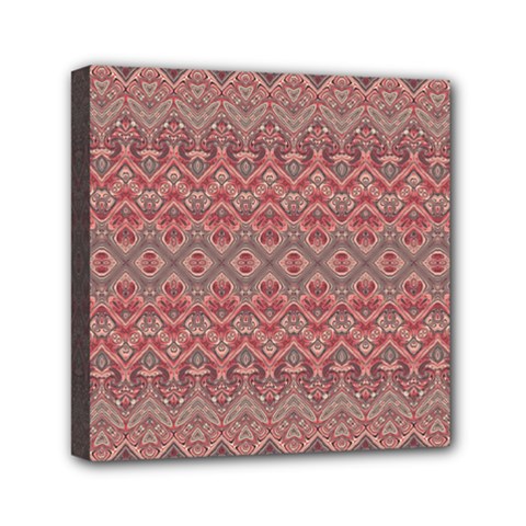 Boho Rustic Pink Mini Canvas 6  X 6  (stretched) by SpinnyChairDesigns