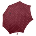 Boho Wine Floral Print Hook Handle Umbrellas (Large) View2