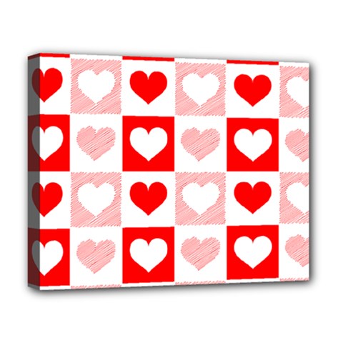 Hearts  Deluxe Canvas 20  X 16  (stretched) by Sobalvarro