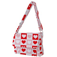 Hearts  Full Print Messenger Bag (l) by Sobalvarro