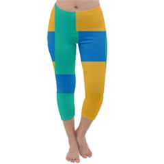Squares  Capri Winter Leggings  by Sobalvarro