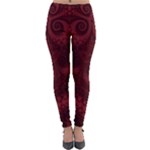 Burgundy Wine Swirls Lightweight Velour Leggings