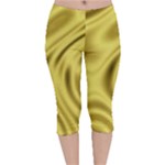 Golden wave  Velvet Capri Leggings 