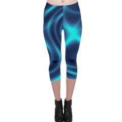 Blue Wave 2 Capri Leggings  by Sabelacarlos