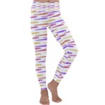 Cartoon Style Snake Drawing Motif Pattern Print Kids  Lightweight Velour Classic Yoga Leggings