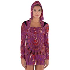 Chakra Flower Long Sleeve Hooded T-shirt