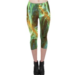 Abstract Illusion Capri Leggings 