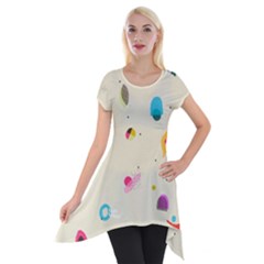 Dots, Spots, And Whatnot Short Sleeve Side Drop Tunic