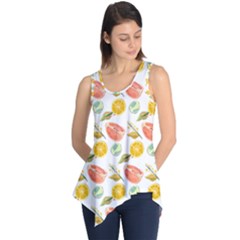 Citrus Gouache Pattern Sleeveless Tunic by EvgeniaEsenina