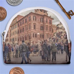 Piazza Di Spagna, Rome Italy Horseshoe Style Canvas Pouch by dflcprintsclothing