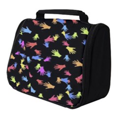 Multicolored Hands Silhouette Motif Design Full Print Travel Pouch (small) by dflcprintsclothing
