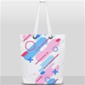 Abstract Geometric Pattern  Full Print Rope Handle Tote (Small) View1