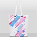 Abstract Geometric Pattern  Full Print Rope Handle Tote (Small) View2