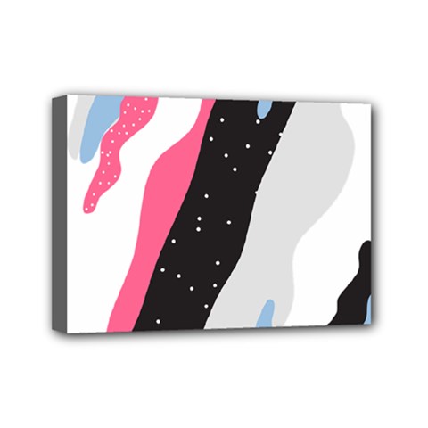 Abstract Space Pattern Design Mini Canvas 7  X 5  (stretched) by brightlightarts