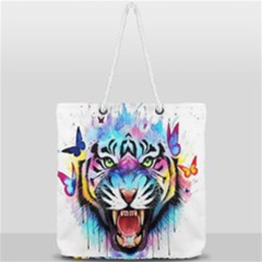 Butterflytiger Full Print Rope Handle Tote (large) by Sparkle