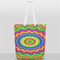 Masaic Colorflower Full Print Rope Handle Tote (small)